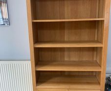 Solid Oak Bookcase / Display Cabinet - Excellent Condition