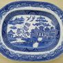 Two large Blue & White Willow Pattern Plates Image 6