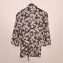 Wallis Black Cream Sheer Chiffon Floral Pintuck Pleat Blouse Top 12UK/40EU Image 9