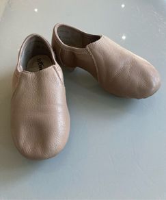 Kids caramel dance leather shoes