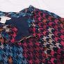 Monsoon Multicolor Pink Blue Houndstooth Pleated Asymmetrical Hem Long Sleeve Midi Dress 22UK/50EU Image 10