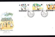 1989 Guernsey Europa: Children's Toya and Games Commemorative Stamps Official First Day Cover (FDC)