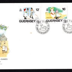 1989 Guernsey Europa: Children's Toya and Games Commemorative Stamps Official First Day Cover (FDC)