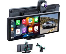 10.26" Wireless Carplay Screen for Car 5G Wifi Dash Cam 4K Car DVR Camera Android Auto Lens GPS Navigation Video Recorder FM AUX