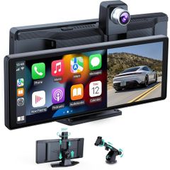 10.26" Wireless Carplay Screen for Car 5G Wifi Dash Cam 4K Car DVR Camera Android Auto Lens GPS Navigation Video Recorder FM AUX