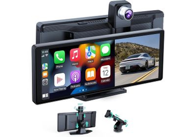 10.26" Wireless Carplay Screen for Car 5G Wifi Dash Cam 4K Car DVR Camera Android Auto Lens GPS Navigation Video Recorder FM AUX