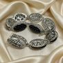 Natural Black Spinel Cambodian Zircon Halo Bracelet Image 7