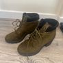 Women's Green Suede Lace-up Boots with Block Heel - Size UK 5 Image 4