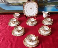 21 Piece Arklow Elegance Bone China Tea Set For 6 Person Setting Made In Ireland