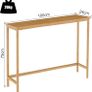 Console Table, Slim Entryway Table, Narrow Sofa Table, 100cm Bamboo Hallway Table for Entryway, Living Room, Bedroom, Foyer, Natural Image 3