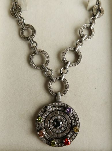 Vintage heavy hallmarked 925 Sterling Silver BVLGARI Necklace length 20" - 49.9g