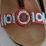 SCHOLL Red Beaded Bogota Cork sandals Sz 39 - Rrp 65 (New) Image 7