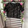 top bnwot elli white top size large black occasion wear top with embellishment Image 2