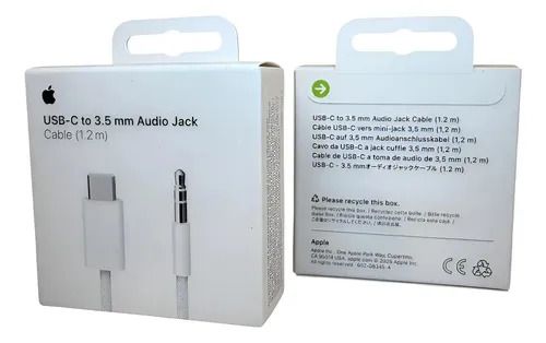 Original Apple USB-C to 3.5 mm audio jack cable, 1.2 m, A3299