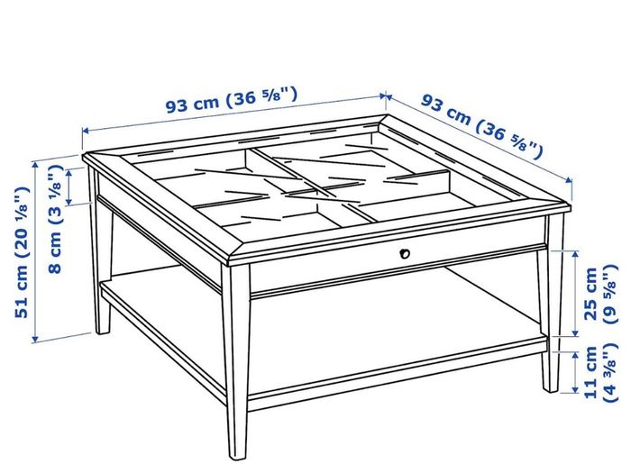 Ikea Liatorp White coffee table with drawer