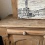 Old Irish Antique Pine,  Glass Front Dresser Image 2