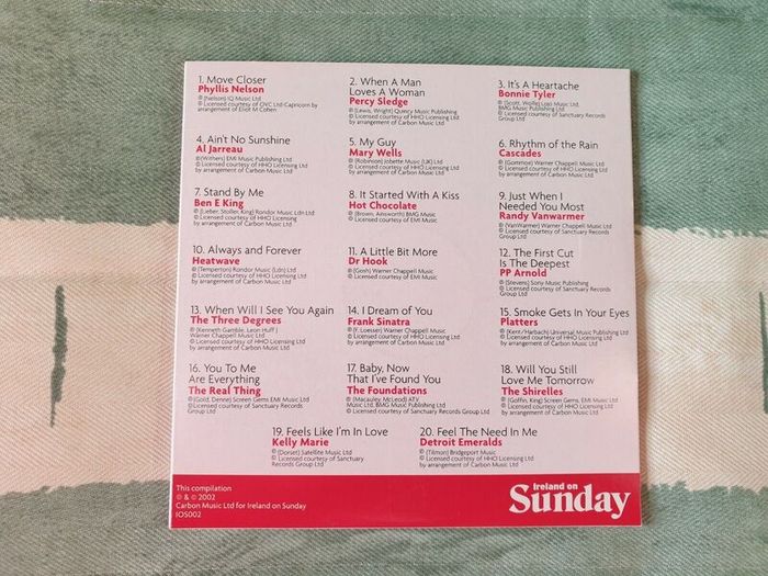 20 Classic Love Songs CD album Ben E King Bonnie Tyler Frank Sinatra Platters