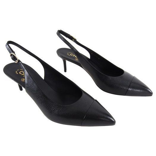 Zara Leather Slingback Court Shoes
