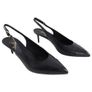 Zara Leather Slingback Court Shoes Image 5