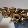 Vintage brass measuring jugs Image 2
