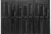 9pcs Professional Carbon Combs Anti Static Hair Styling Comb Set With Pouch