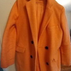 Orange Bershka Ladies Coat