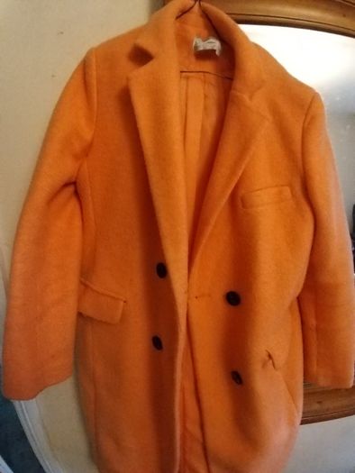 Orange Bershka Ladies Coat