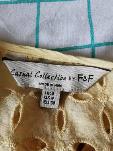 NEW - Yellow cotton blouse UK 8