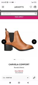 Carvela Comfort Tan Ankle Boot Size37