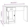 Desk with Drawer & Cabinet Brown Oak Image 8