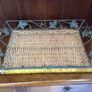 Large cast iron and seagrass oblong basket Image 2