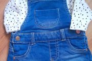 Denim dungaree dress