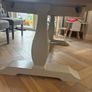 Solid Oak extendable dining table with Taupe legs Image 4