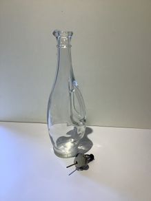 Curved Glass Bottle with Handle / Decanter