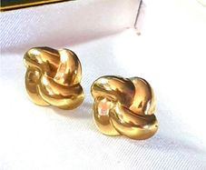 Vintage Hallmarked 9ct Gold 'Knot' Earrings