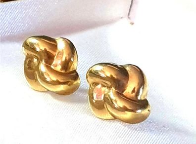 Vintage Hallmarked 9ct Gold 'Knot' Earrings