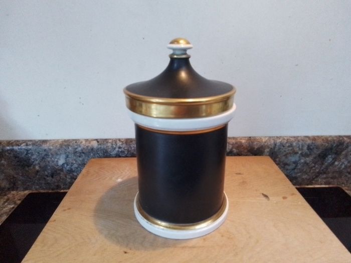 Portmeirion Black/Gold Canister 1960's-1970's