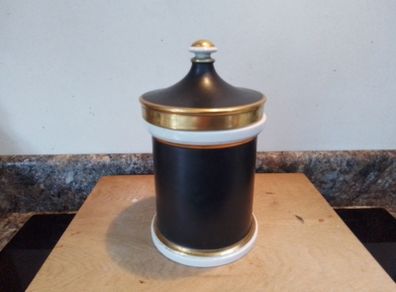 Portmeirion Black/Gold Canister 1960's-1970's