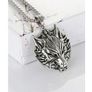 Vintage Style Silver Wolf Necklace Image 2