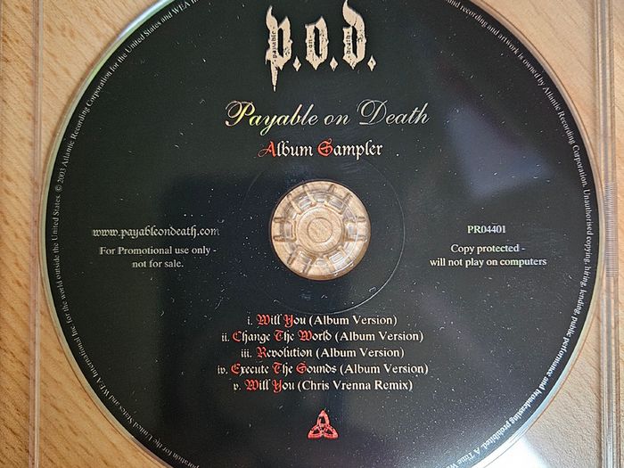 P.O.D. "Payable On Death" CD Album Sampler