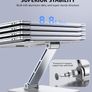 Laptop Stand Adjustable Height, Ergonomic Air-Ventilated Laptop Riser Holder for Desk, Aluminum Foldable Laptop Cooling Pads Computer Stand Compatible with MacBook Air Pro (10-16")-Silver Image 3