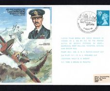1976 Wales Illustrated Cover Commemorating 36th Anniversary Battle of Britain tying 6 1/2p Machin definitive stamp