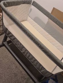 Bedside Cozi Sleeper Co-Sleeping Crib, Flint Grey