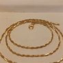 18ct Gold Plated Sterling Silver Italian Fine Twist link Chain Image 4
