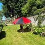 Black & Red Garden Pub Party Parade Umbrellas. Brand New In Box 2 Metre Image 2