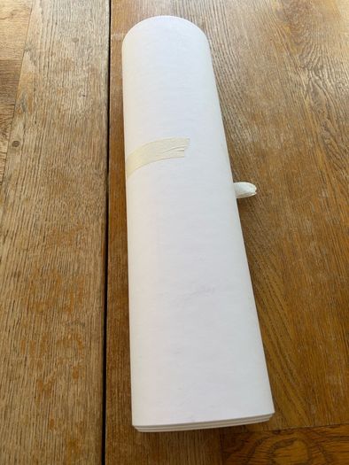 White poster size card