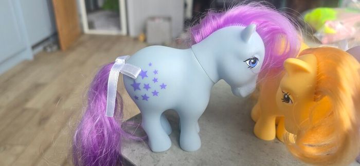 3 x Reproduction Blossom Butterscotch Bluebelle Basic Fun MLP based on G1 My Little Pony 2007 2017