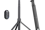 71'' Phone Tripod Stand, Extendable Reinforced Aluminum Phone Stand with Wireless Remote, Stable Cellphone Tripod Compatible with iPhone 14/13/12 Galaxy S23/S22 Huawei.