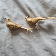 Christmas Gold Birds X 2