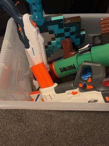 Job Lot Nerf Guns and Bullets